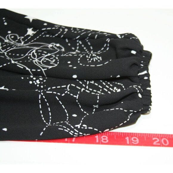 White House Black Market Womens M Celestial Star Print Top Witchy Whimsigoth - Picture 8 of 8